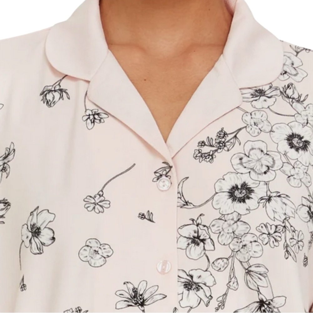 FLORA NIKROOZ Pink Floral Pajama Set Size XL — SUPER DUPER COMFORTABLE!!! - Picture 4 of 9